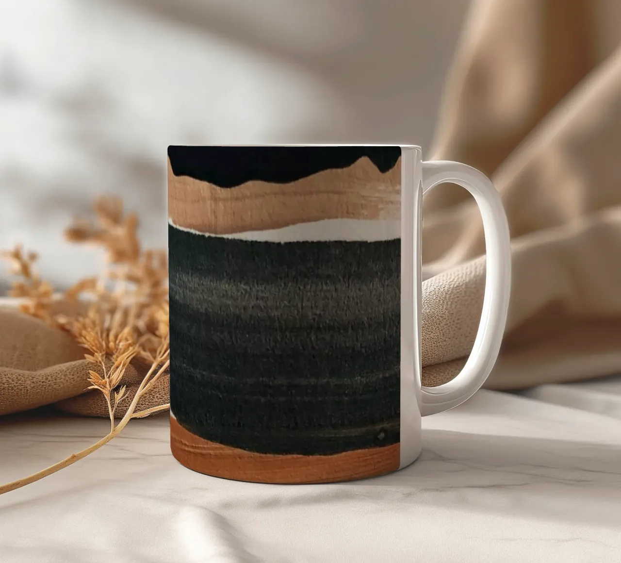 abstrakt minimal 12 Keramik Tasse von ThingDesign
