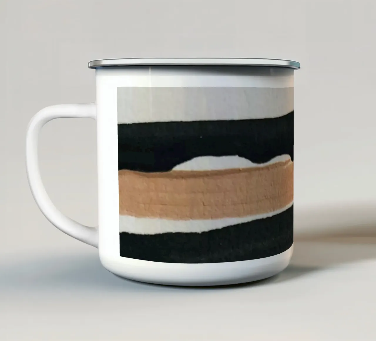 abstract minimaal 12 emaille mok van ThingDesign