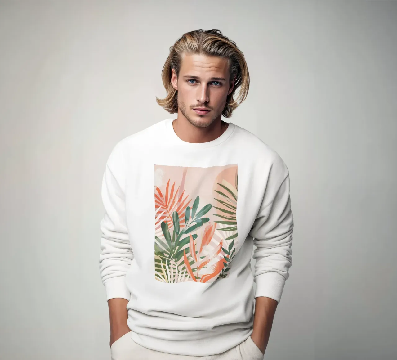 Foglie tropicali 4 felpa da ThingDesign