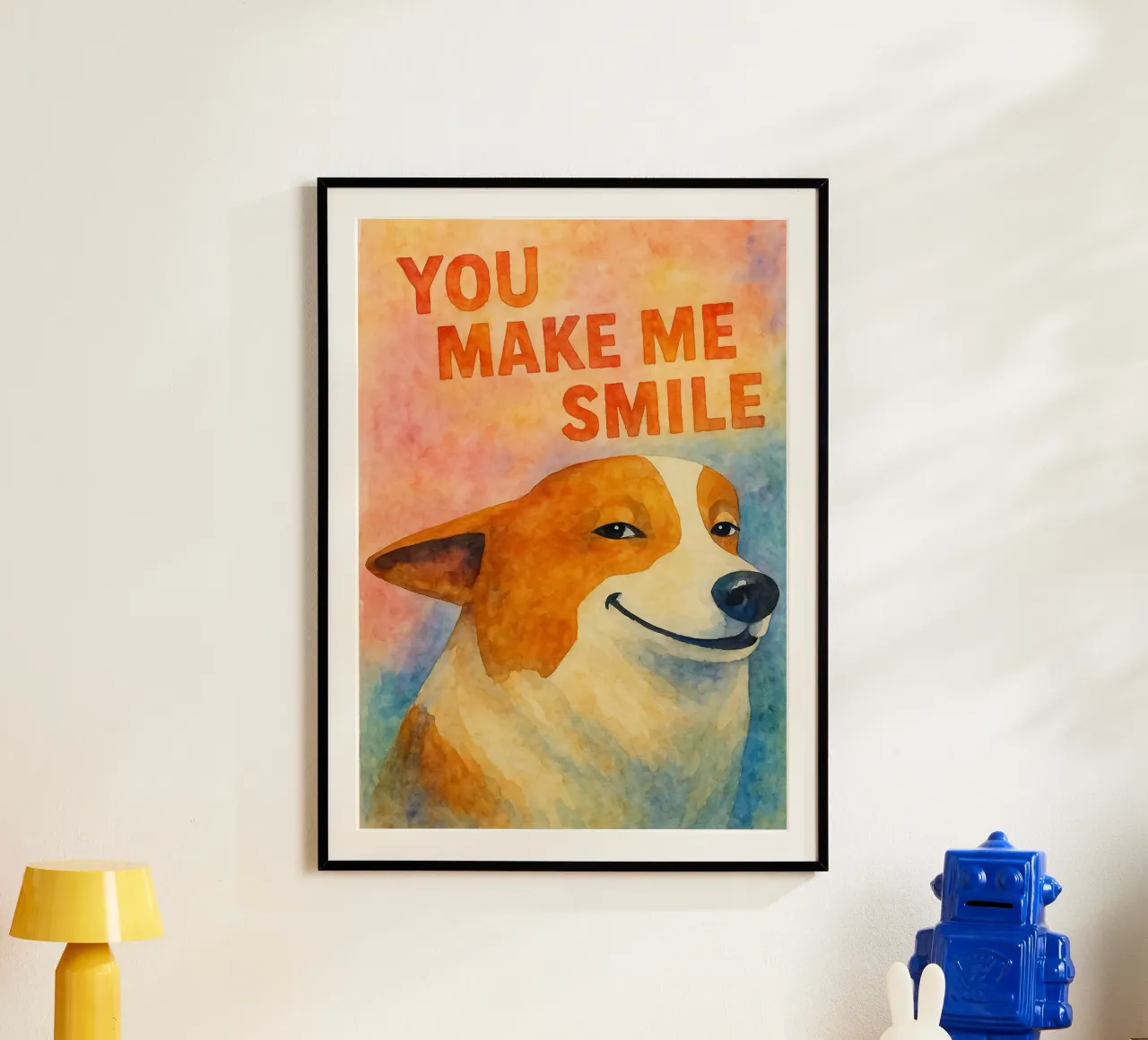 Sie machen mich lächeln Hund Zeichnung Illustration Poster von citralake