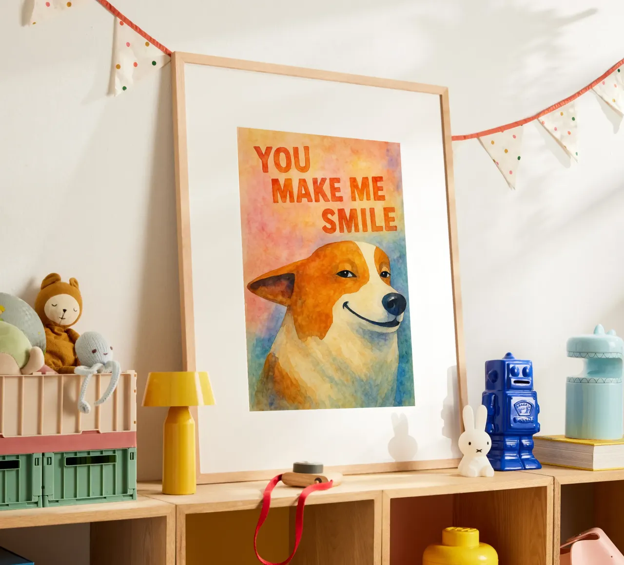 Sie machen mich lächeln Hund Zeichnung Illustration Poster von citralake
