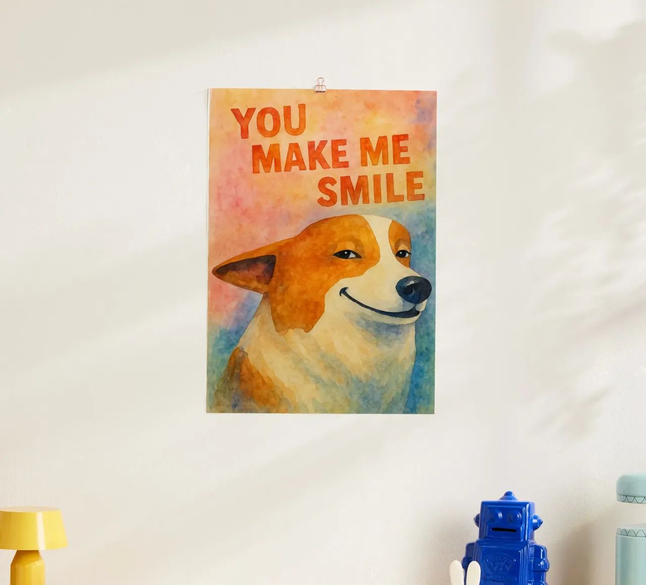 Sie machen mich lächeln Hund Zeichnung Illustration Poster von citralake