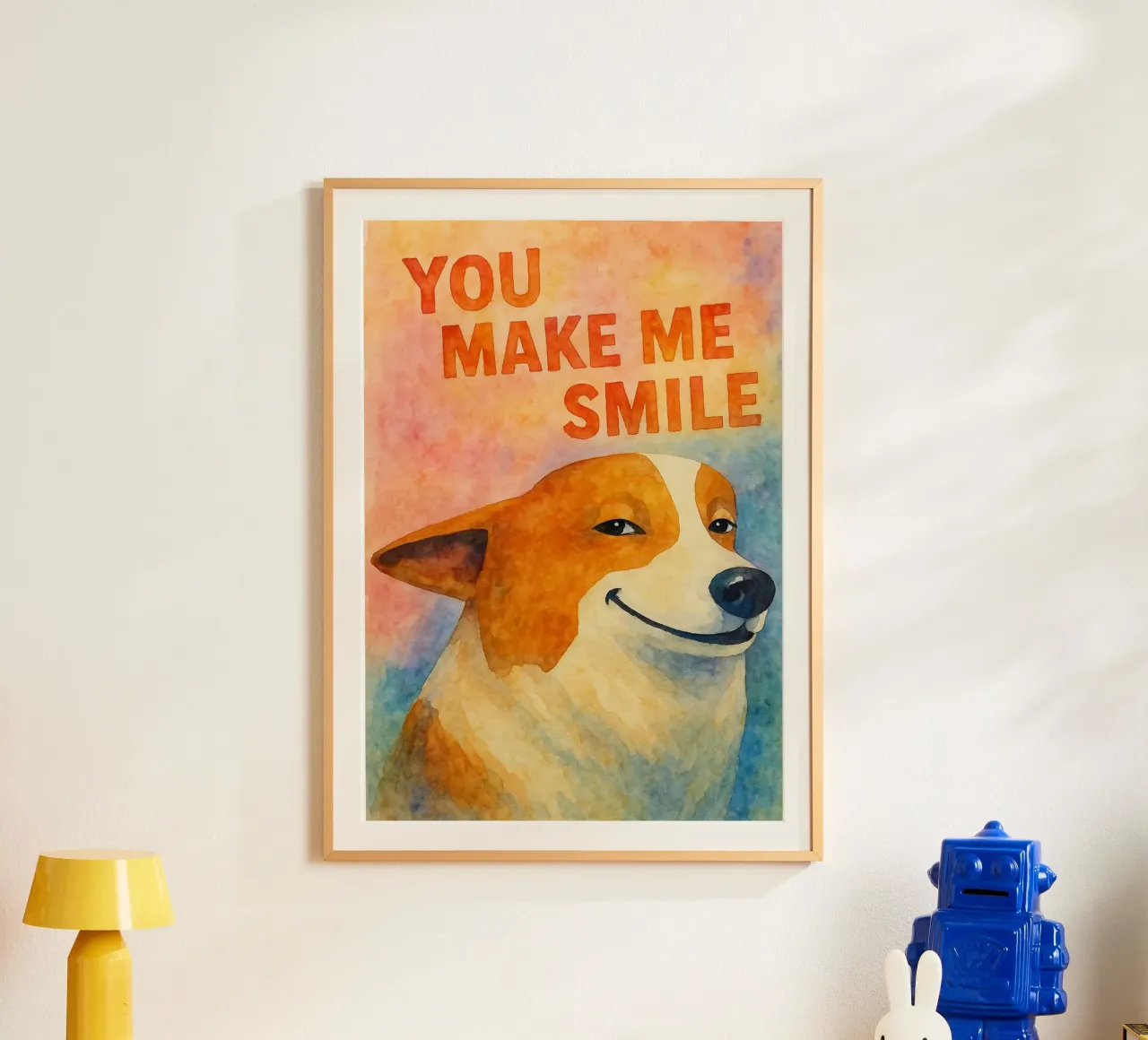 Sie machen mich lächeln Hund Zeichnung Illustration Poster von citralake