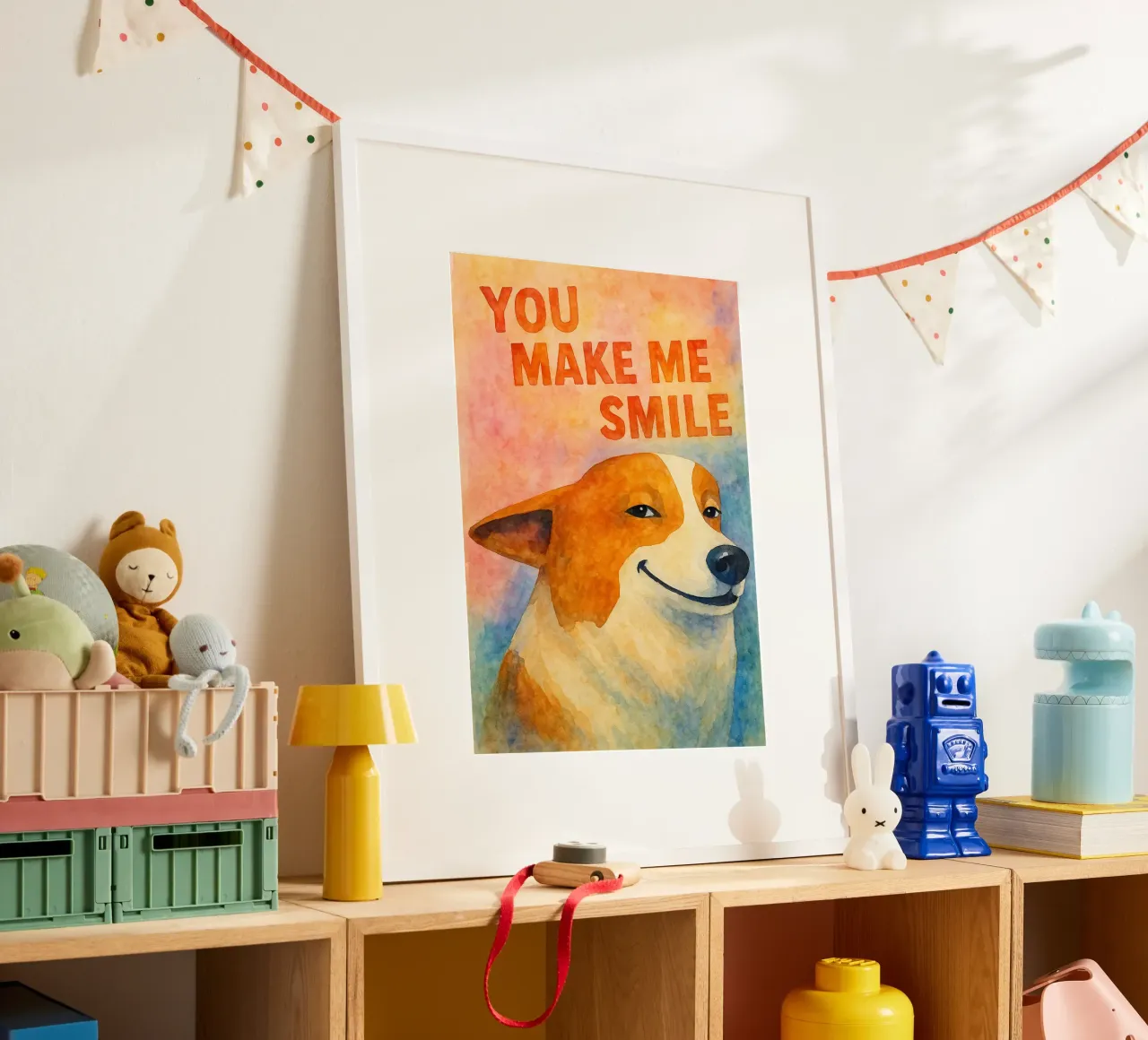 Sie machen mich lächeln Hund Zeichnung Illustration Poster von citralake