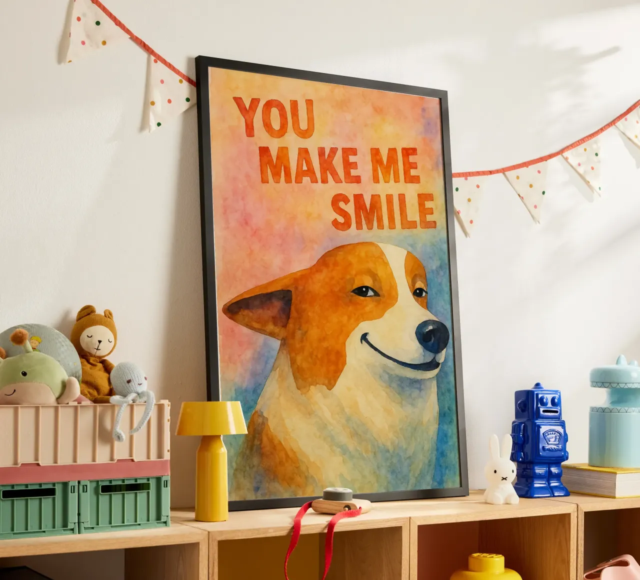 Sie machen mich lächeln Hund Zeichnung Illustration Poster von citralake