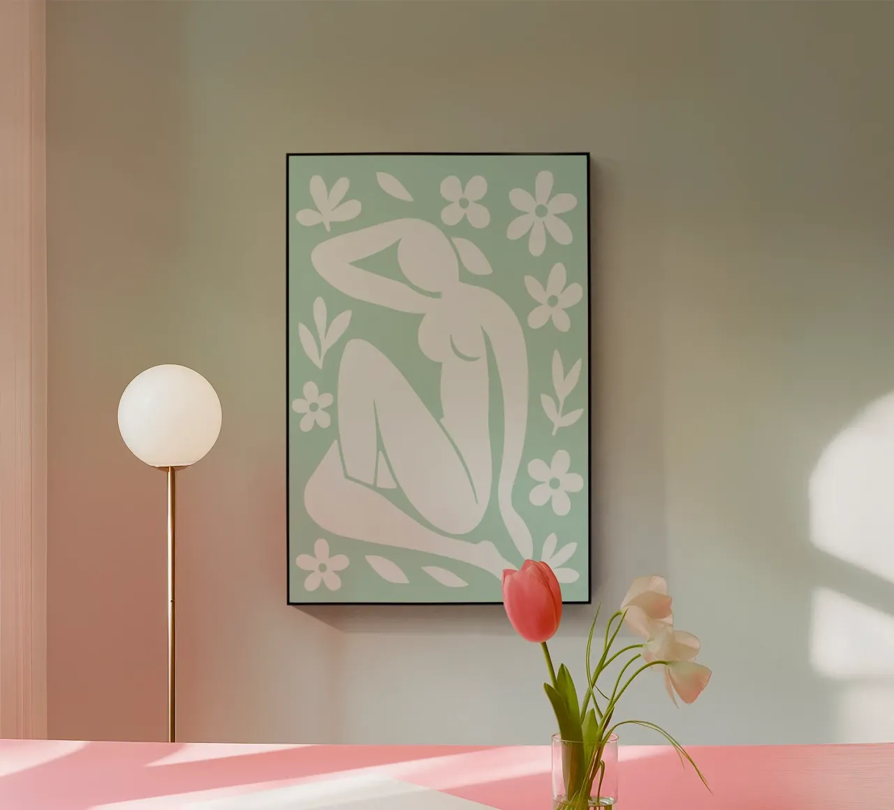 Fleur et forme (mint) plexiglass da treechild