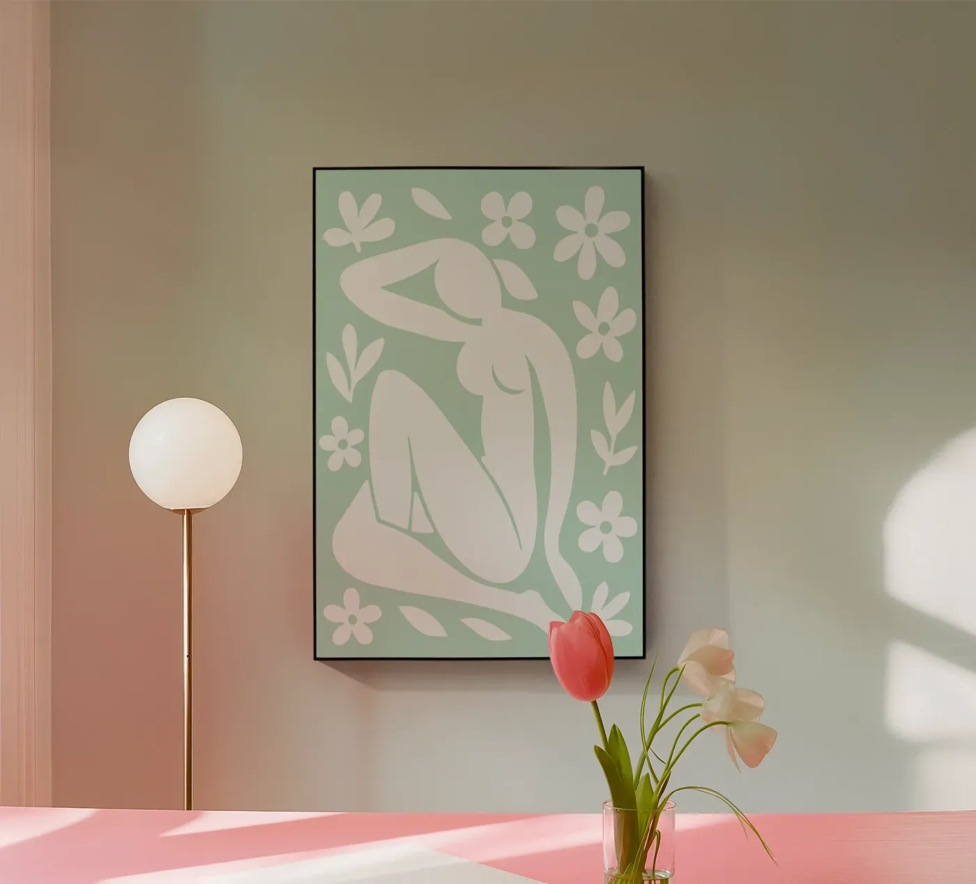 Fleur et forme (mint) plexiglass da treechild