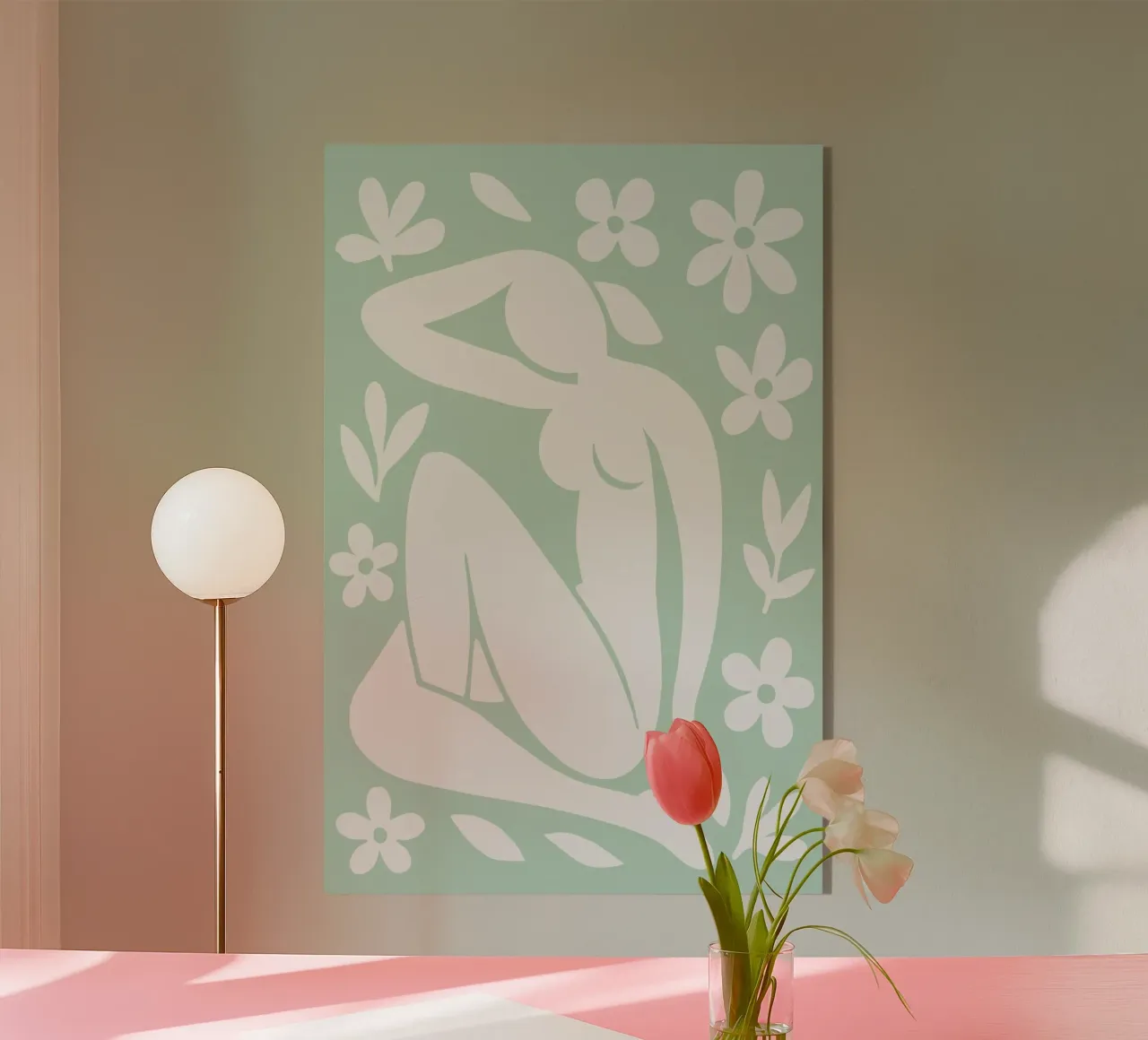 Fleur et forme (mint) plexiglass da treechild