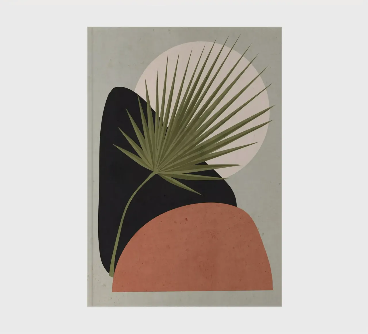 Tropical Leaf Abstract Art 5 notebook by ThingDesign