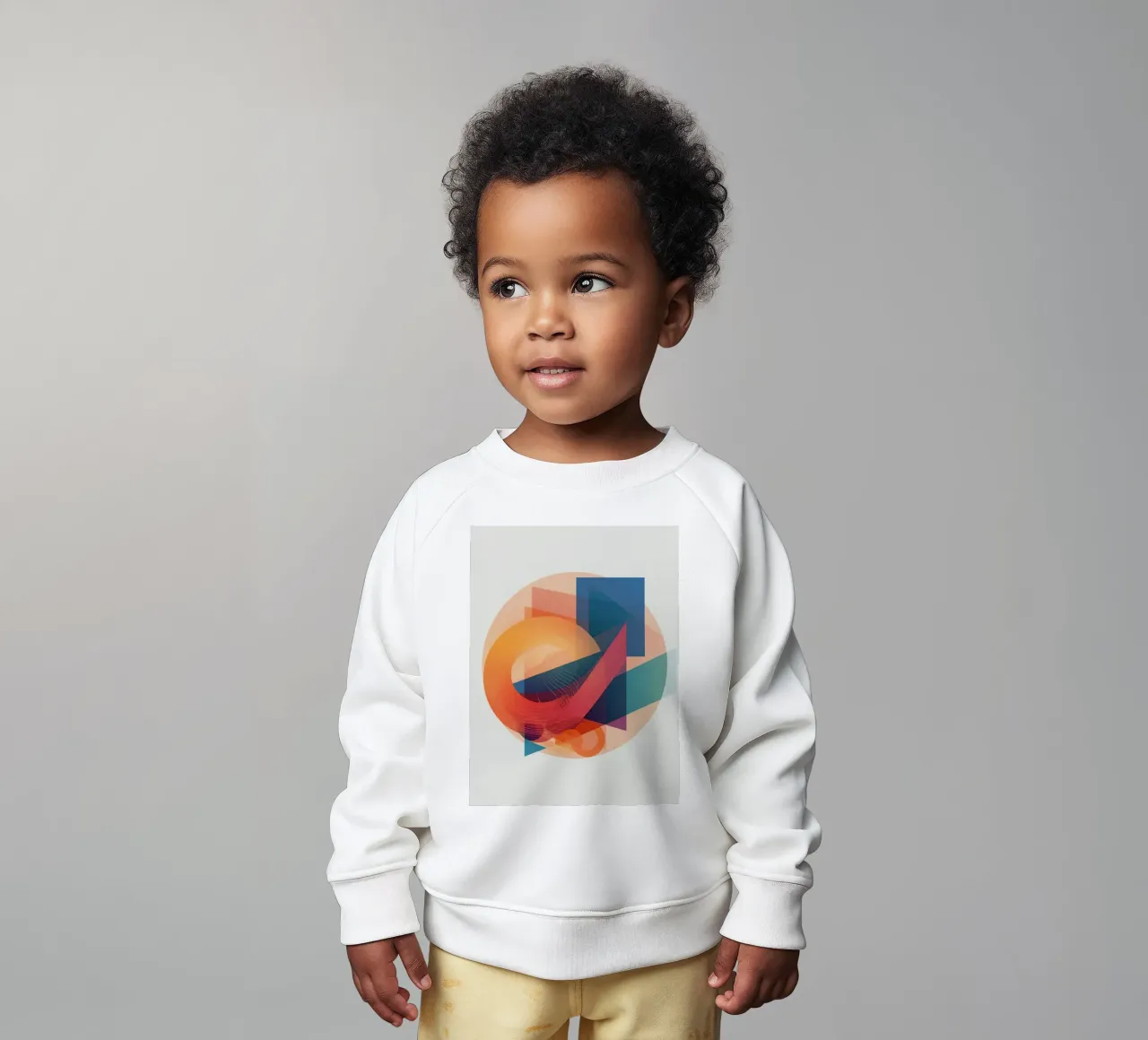 Composición geométrica abstracta con círculos, cuadrados y triángulos sudadera de bebé de DesignDoodle