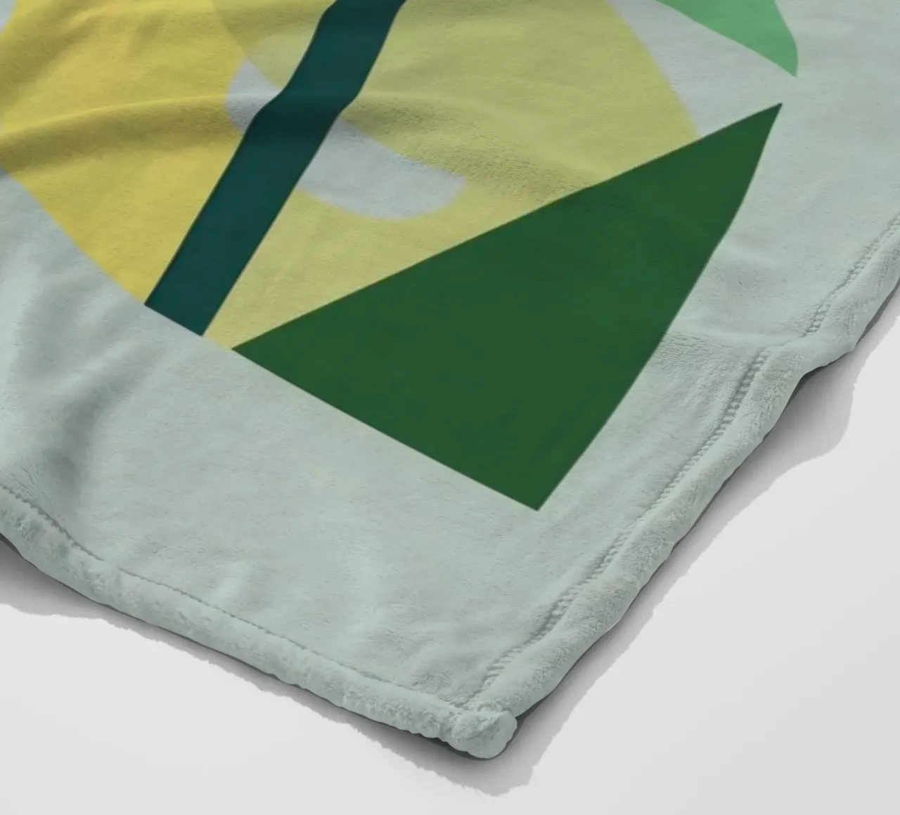Composizione geometrica astratta con scala e arte circolare coperta in pile da DesignDoodle