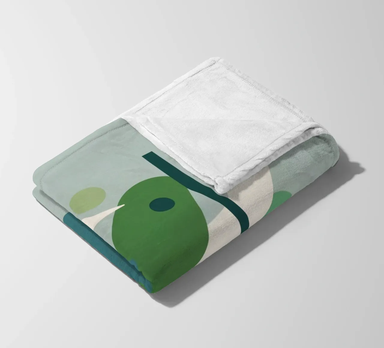 Composizione geometrica astratta con scala e arte circolare coperta in pile da DesignDoodle
