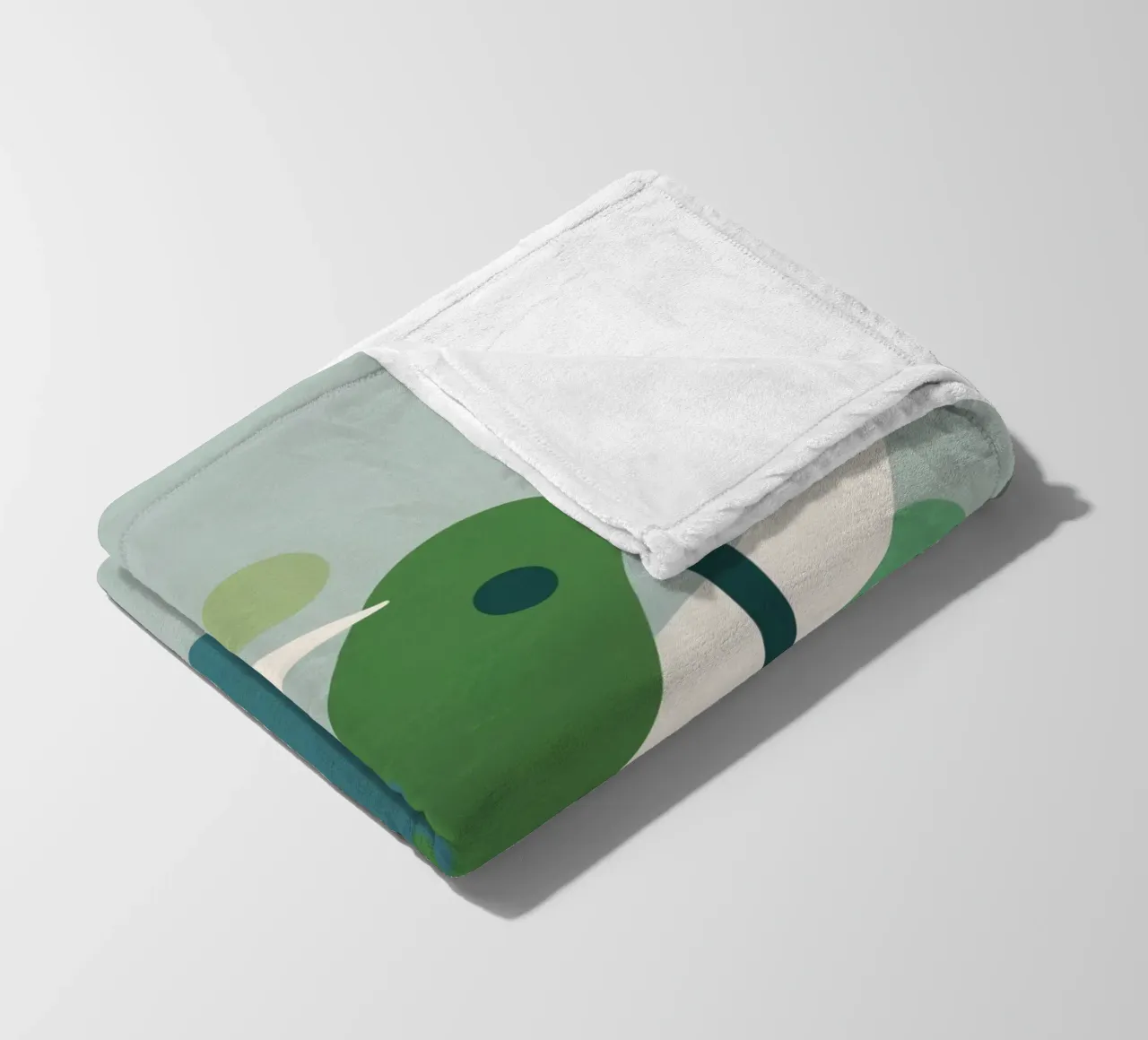 Composizione geometrica astratta con scala e arte circolare coperta in pile da DesignDoodle