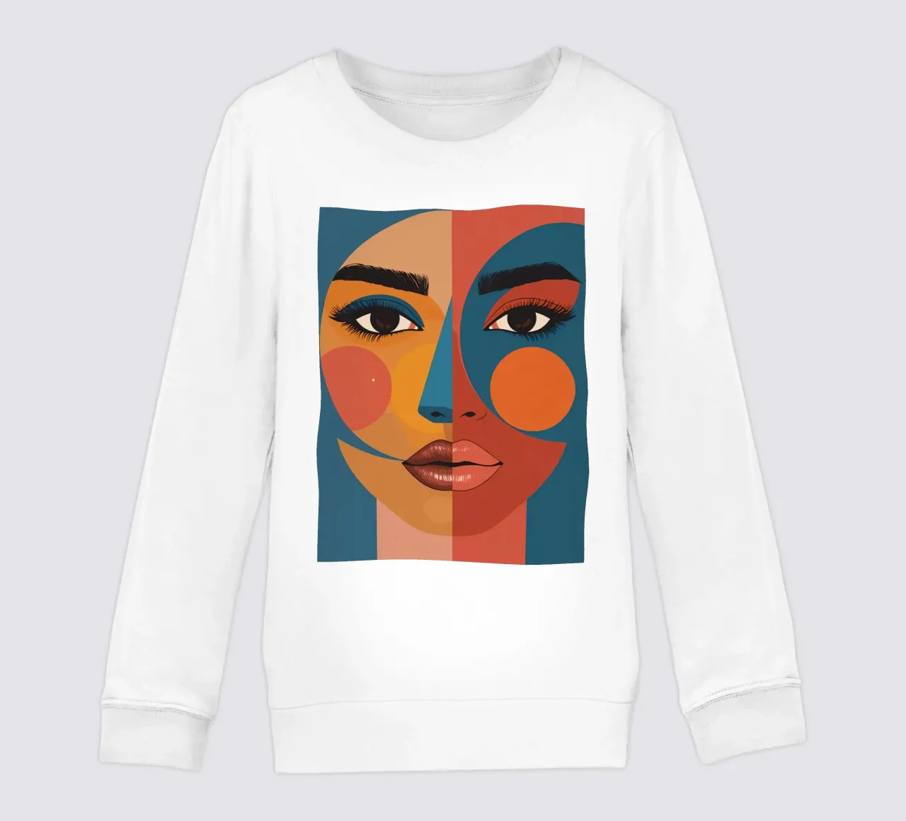 Ritratto astratto diviso da forme geometriche e colore felpa bambino da DesignDoodle
