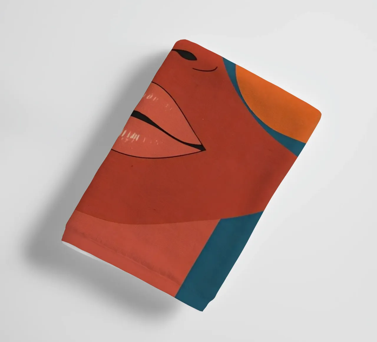 Ritratto astratto diviso da forme geometriche e colore asciugamano da bagno da DesignDoodle