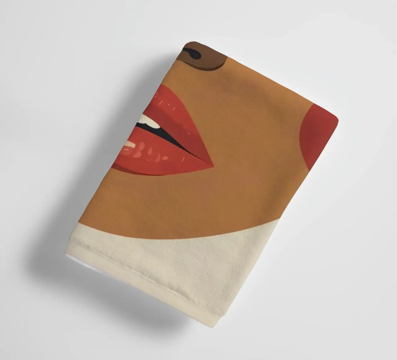 Abstract Portrait Geometric Shapes and a Woman's Face towel by DesignDoodle