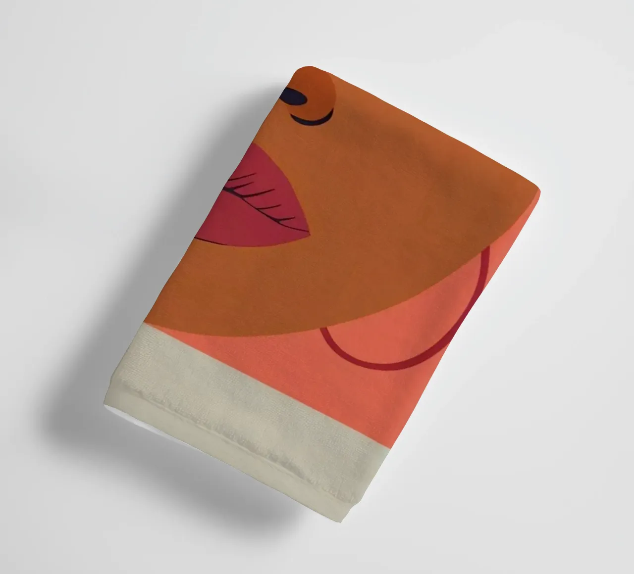 Ritratto astratto di donna con forme geometriche e caldo asciugamano da bagno da DesignDoodle