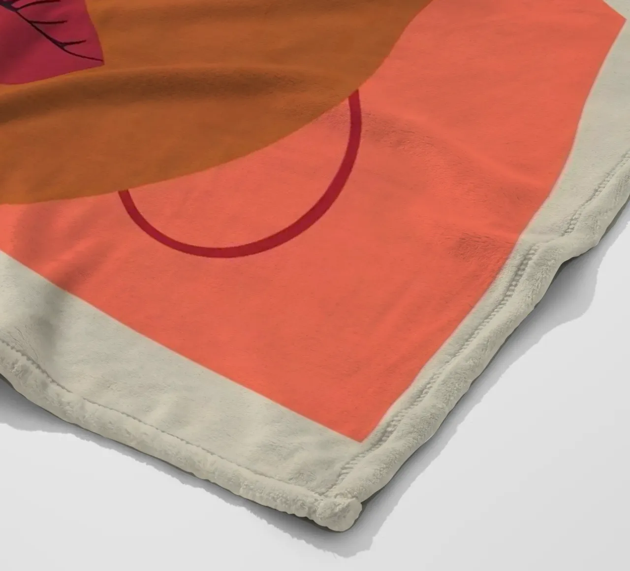 Ritratto astratto di donna con forme geometriche e caldo coperta in pile da DesignDoodle
