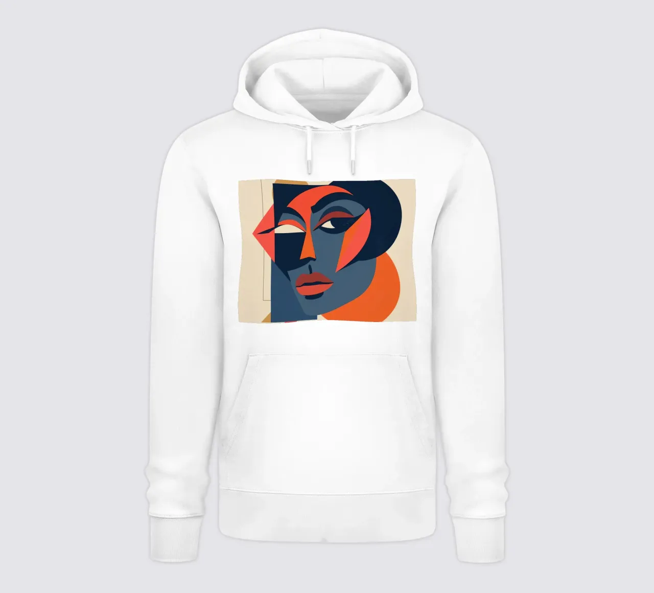 Ritratto astratto con forme geometriche, Arte moderna felpa con cappuccio da DesignDoodle