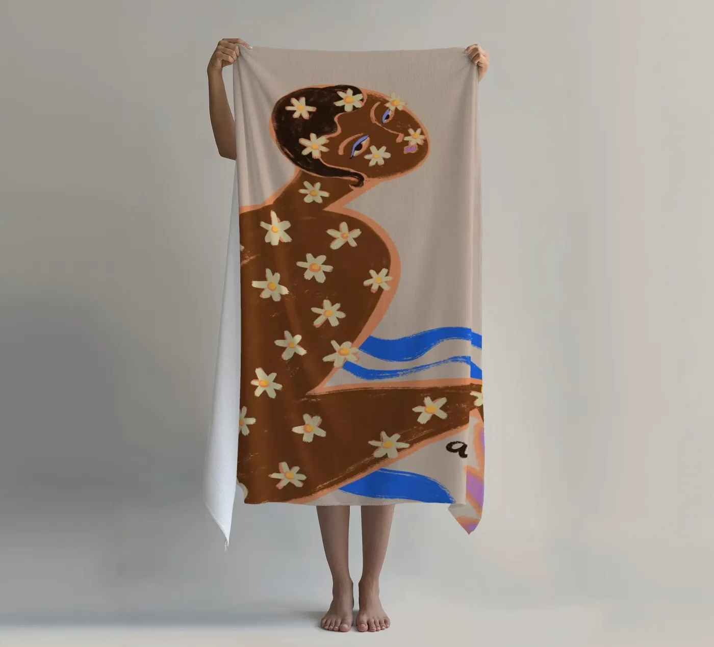 Blooming Daisy strandhanddoek van Arty Guava