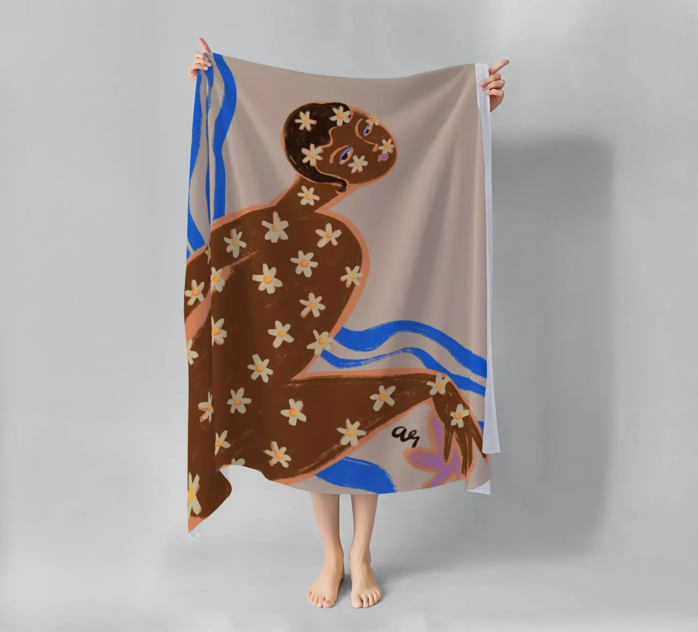 Blooming Daisy strandhanddoek van Arty Guava