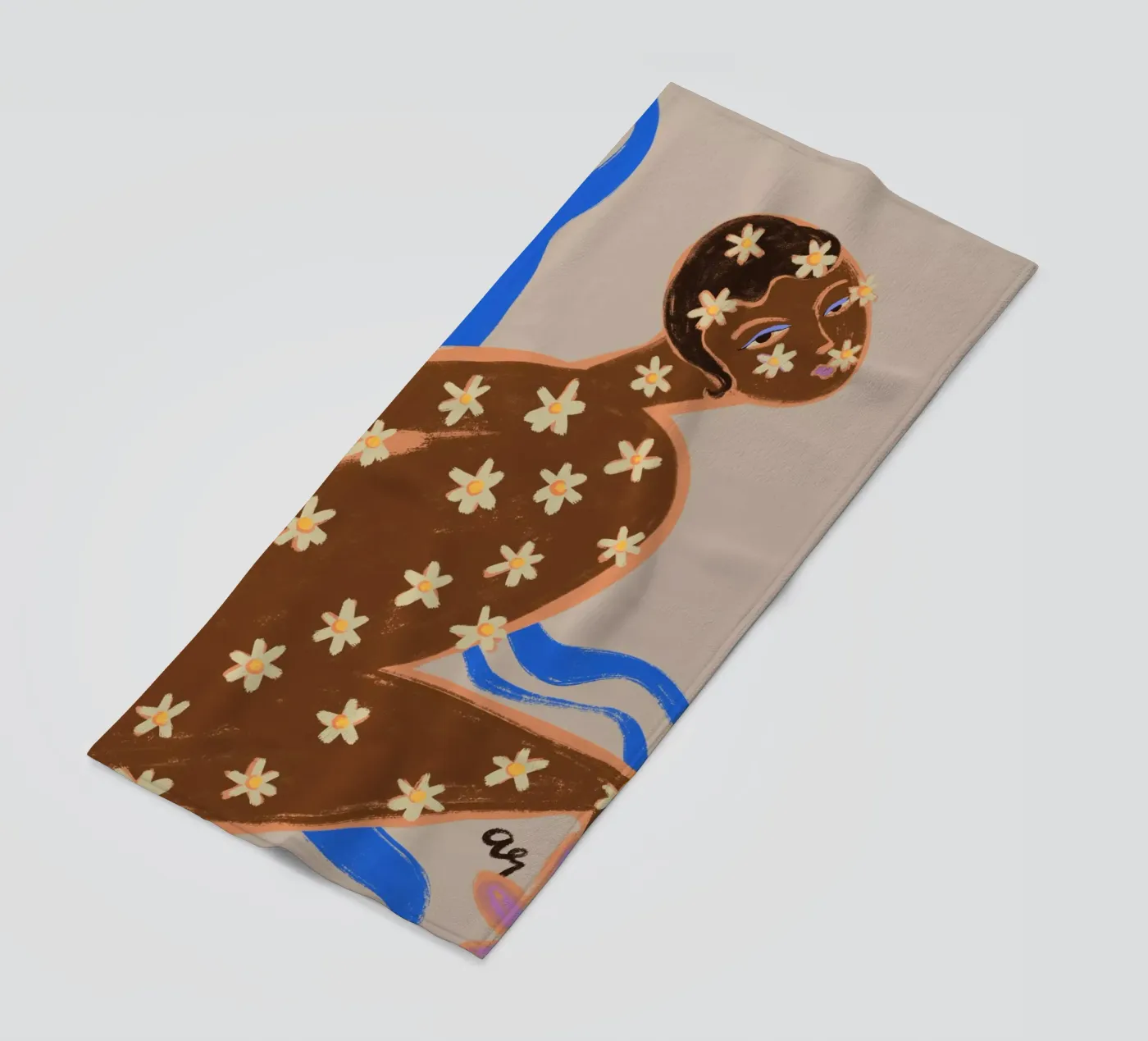 Blooming Daisy strandhanddoek van Arty Guava