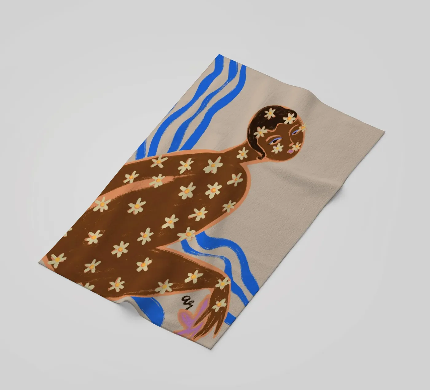 Blooming Daisy strandhanddoek van Arty Guava