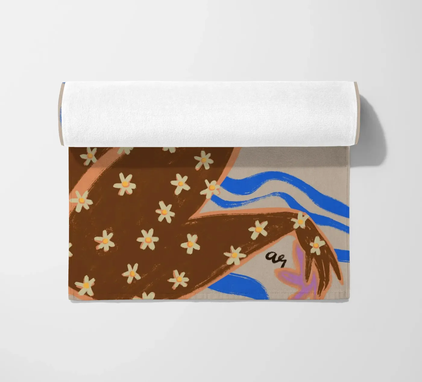 Blooming Daisy strandhanddoek van Arty Guava