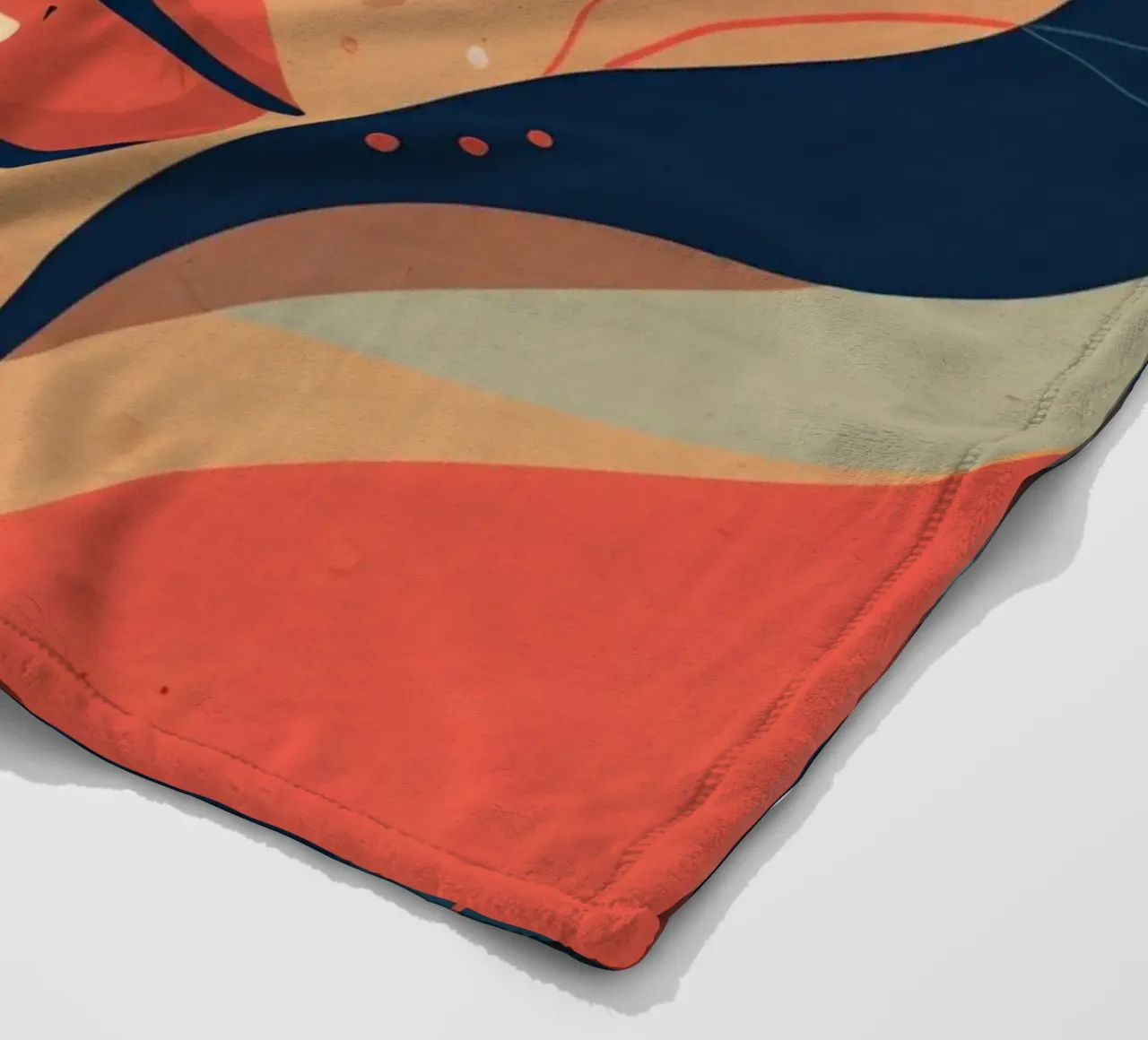 Volto di donna astratto con elementi geometrici freddi coperta in pile da DesignDoodle