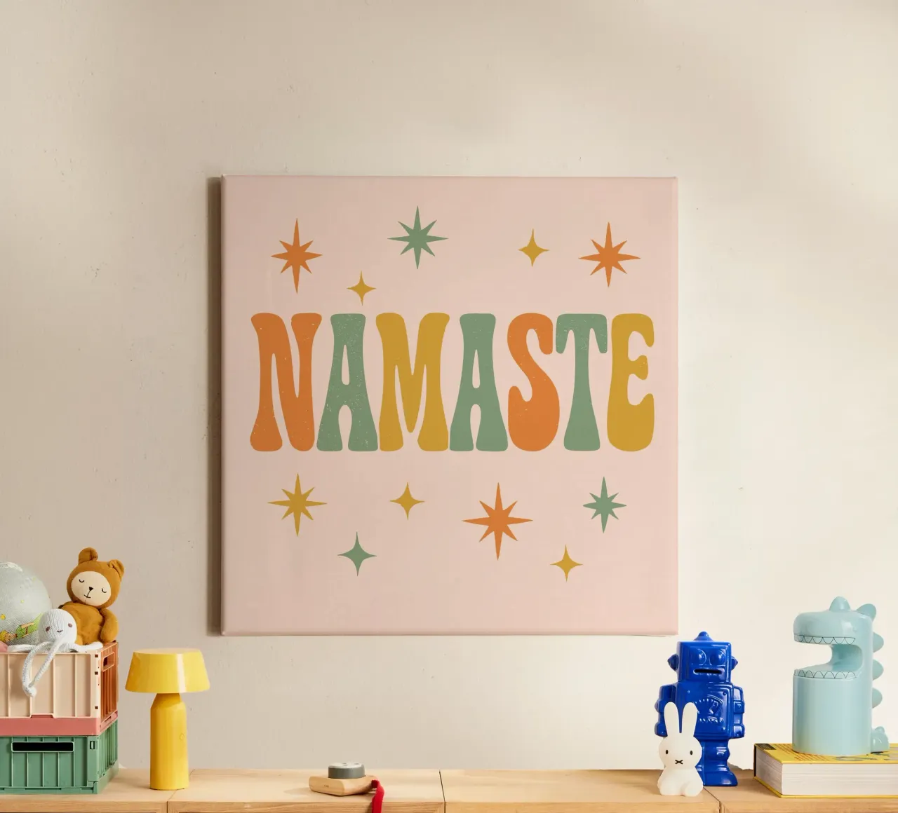 Namaste (Square) tela con Cornice a cassetta da treechild