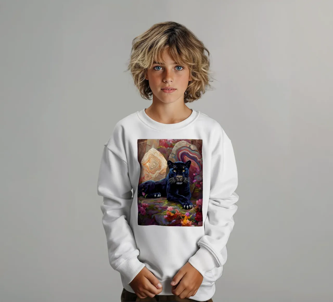 Una pantera rilassata felpa bambino da 🥝 KIWI STORE