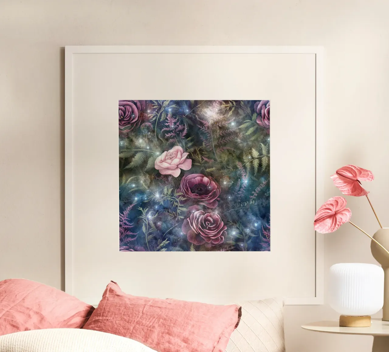 Immagine del bosco fantastico 2 poster con telaio in plastica da Yaso Design Boho & Botanic