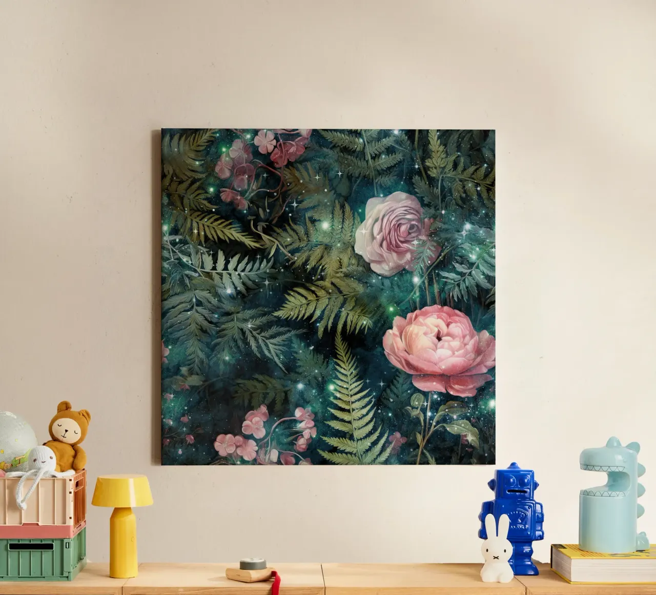 Immagine della foresta fantastica 3 tela con Cornice a cassetta da Yaso Design Boho & Botanic