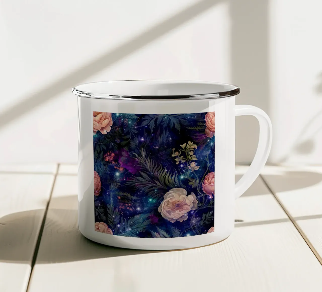 Immagine del bosco fantastico 4 tazza in smalto da Yaso Design Boho & Botanic