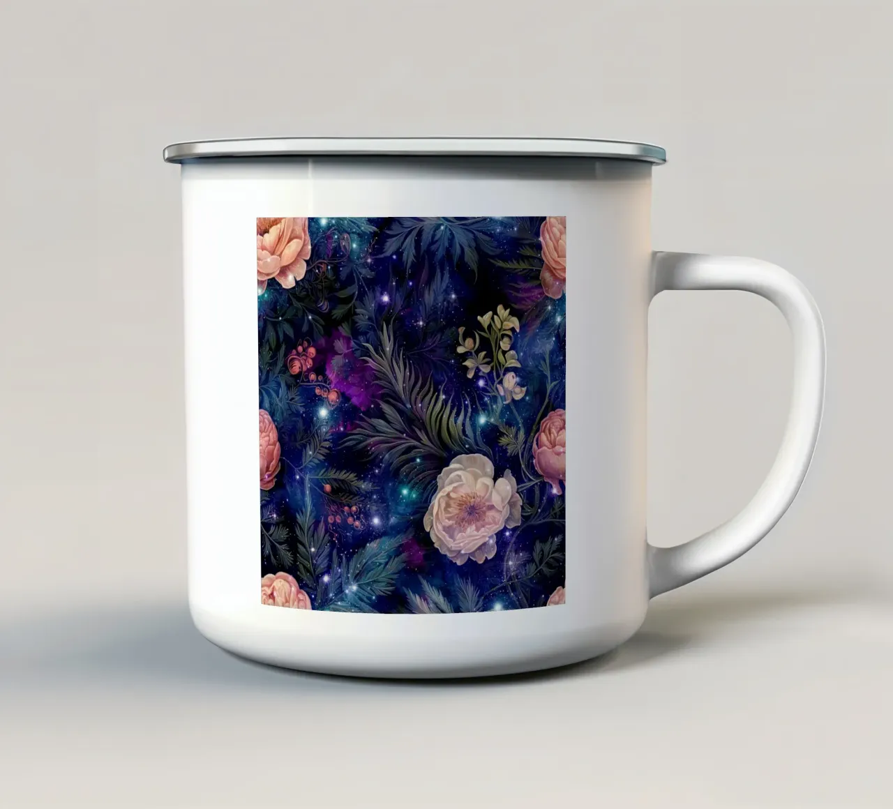 Immagine del bosco fantastico 4 tazza in smalto da Yaso Design Boho & Botanic