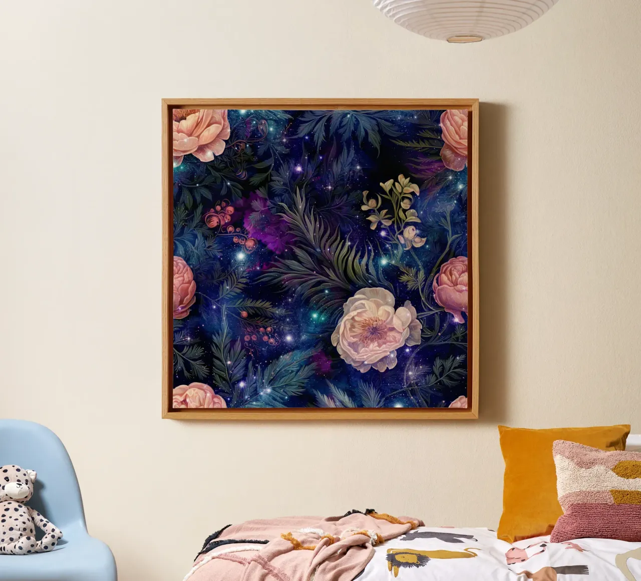Immagine del bosco fantastico 4 tela con Cornice a cassetta da Yaso Design Boho & Botanic