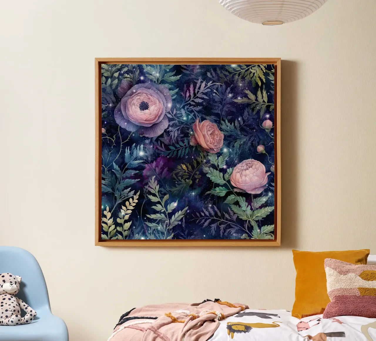 Immagine del bosco fantastico 5 tela con Cornice a cassetta da Yaso Design Boho & Botanic