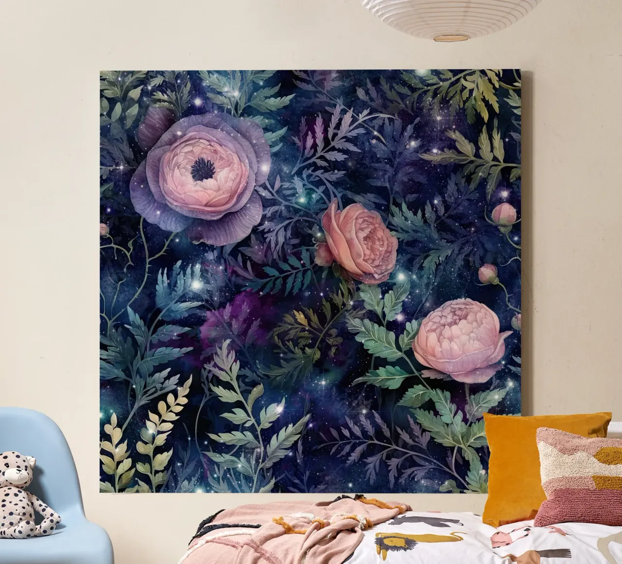 Immagine del bosco fantastico 5 tela con Cornice a cassetta da Yaso Design Boho & Botanic
