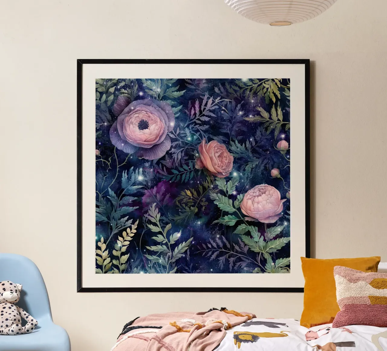 Immagine del bosco fantastico 5 poster con telaio in plastica da Yaso Design Boho & Botanic