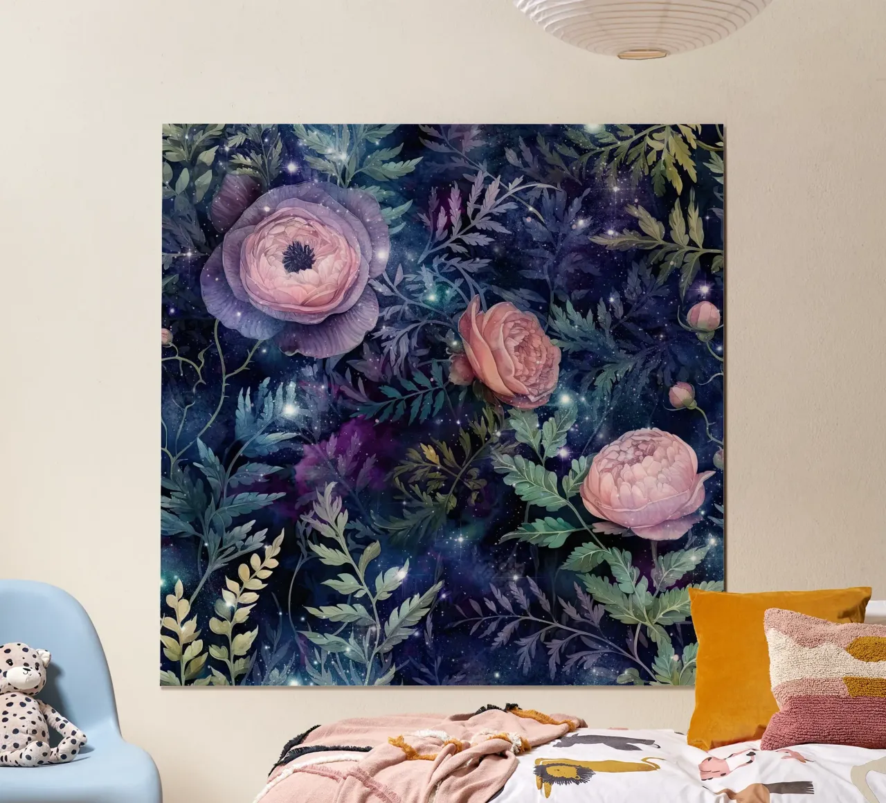 Immagine del bosco fantastico 5 poster con telaio in plastica da Yaso Design Boho & Botanic