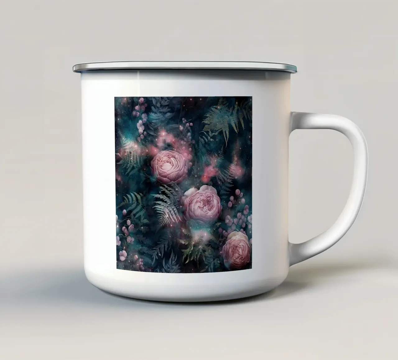 Immagine del bosco fantastico 6 tazza in smalto da Yaso Design Boho & Botanic