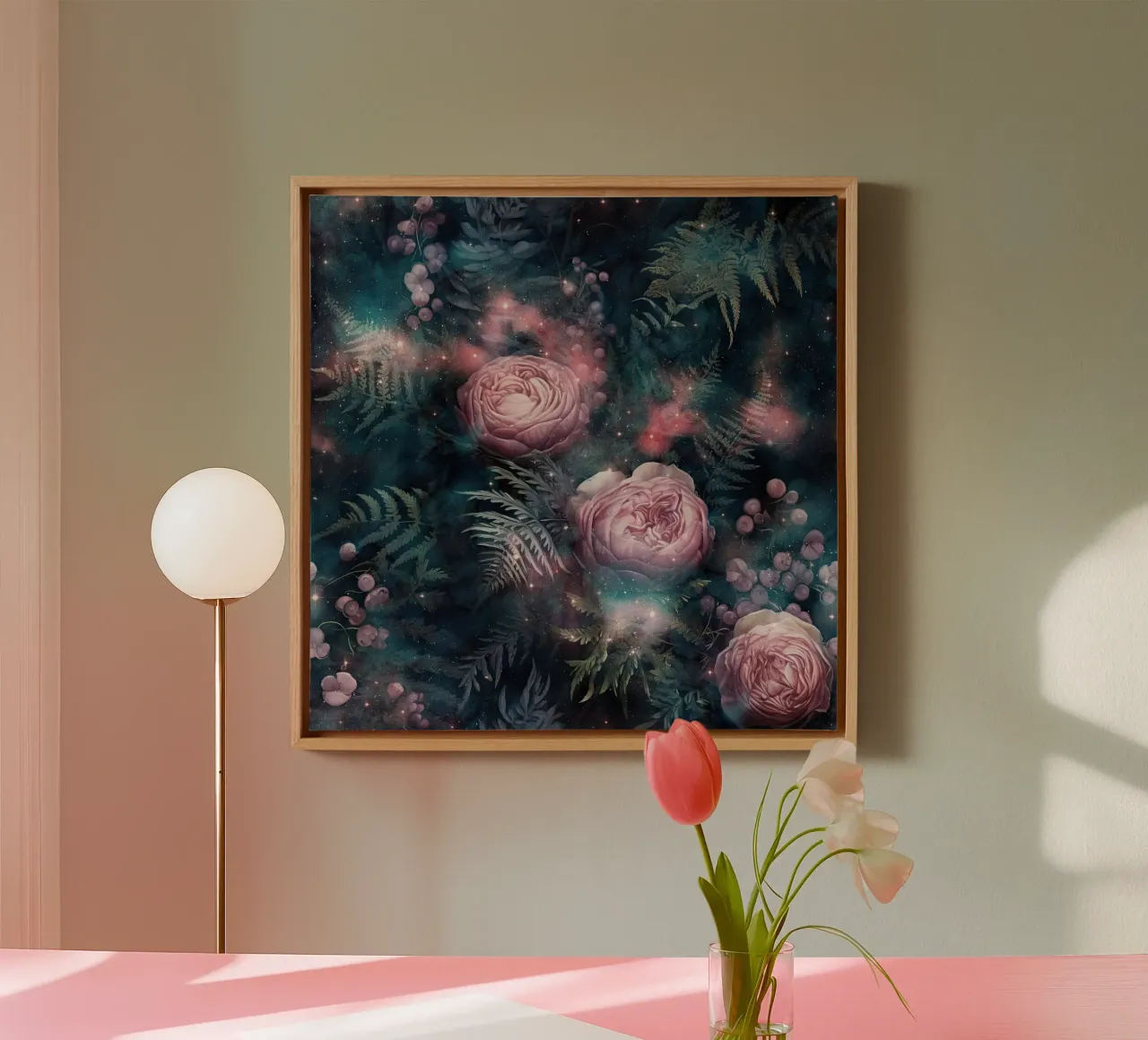 Fantasy forest picture 6 canvas with Floater frame by Yaso Design Boho & Botanic