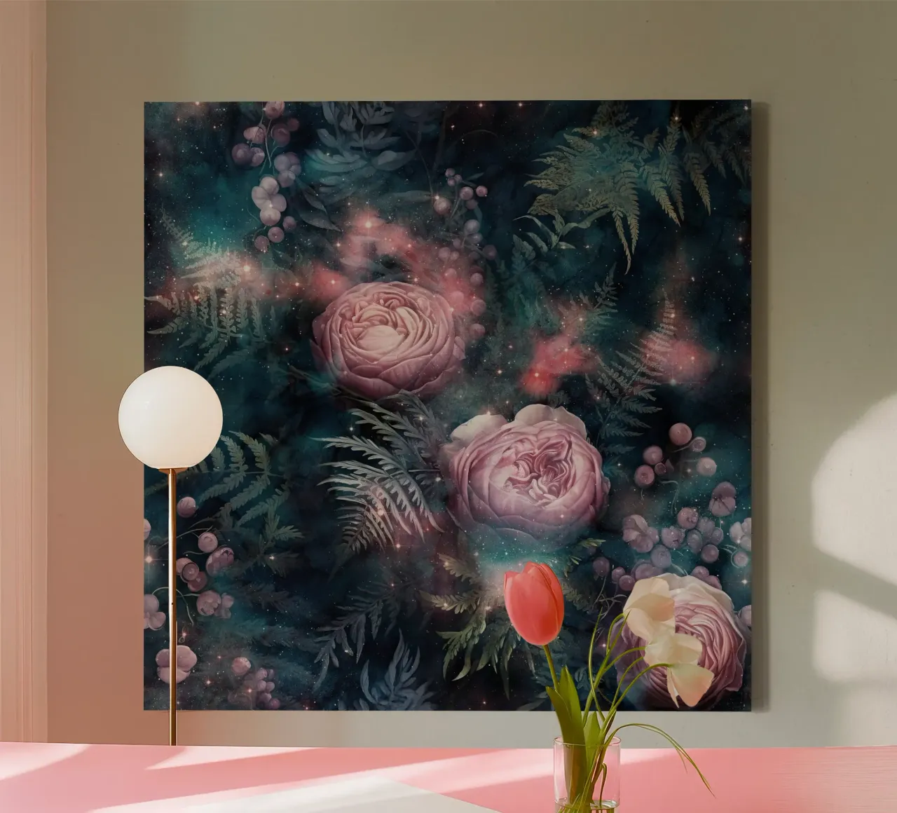Fantasy forest picture 6 canvas with Floater frame by Yaso Design Boho & Botanic
