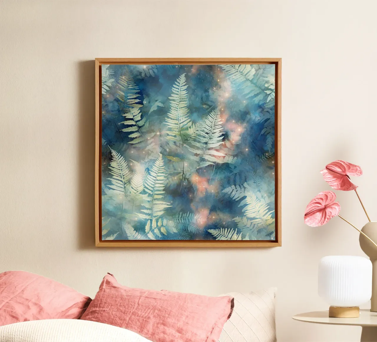 Fantasy forest picture 7 canvas with Floater frame by Yaso Design Boho & Botanic