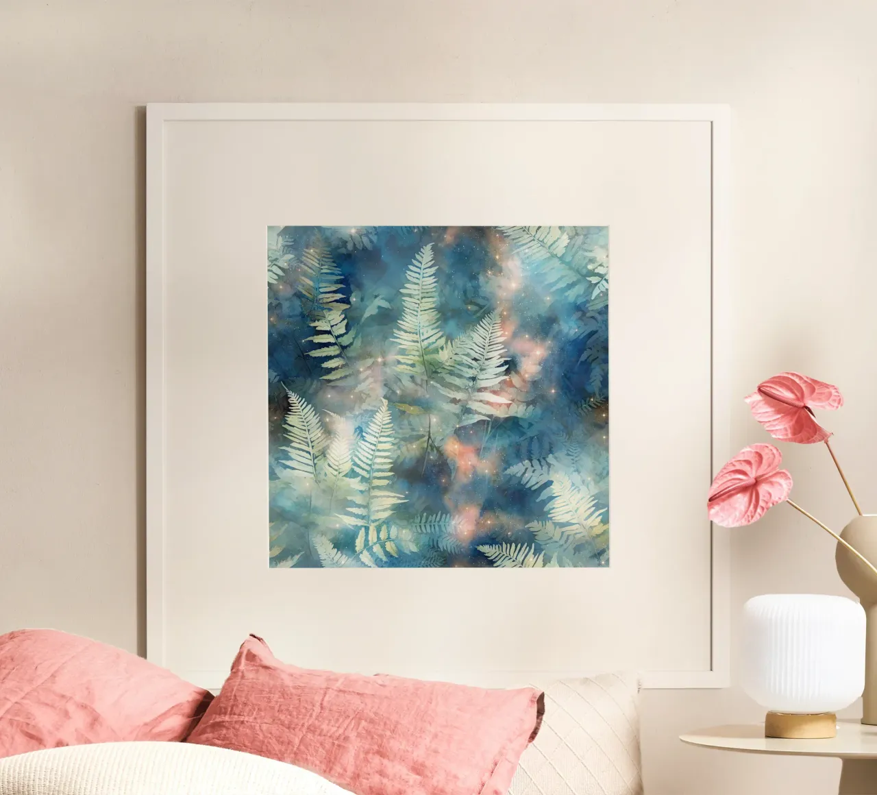 Immagine del bosco fantastico 7 poster con telaio in alluminio da Yaso Design Boho & Botanic