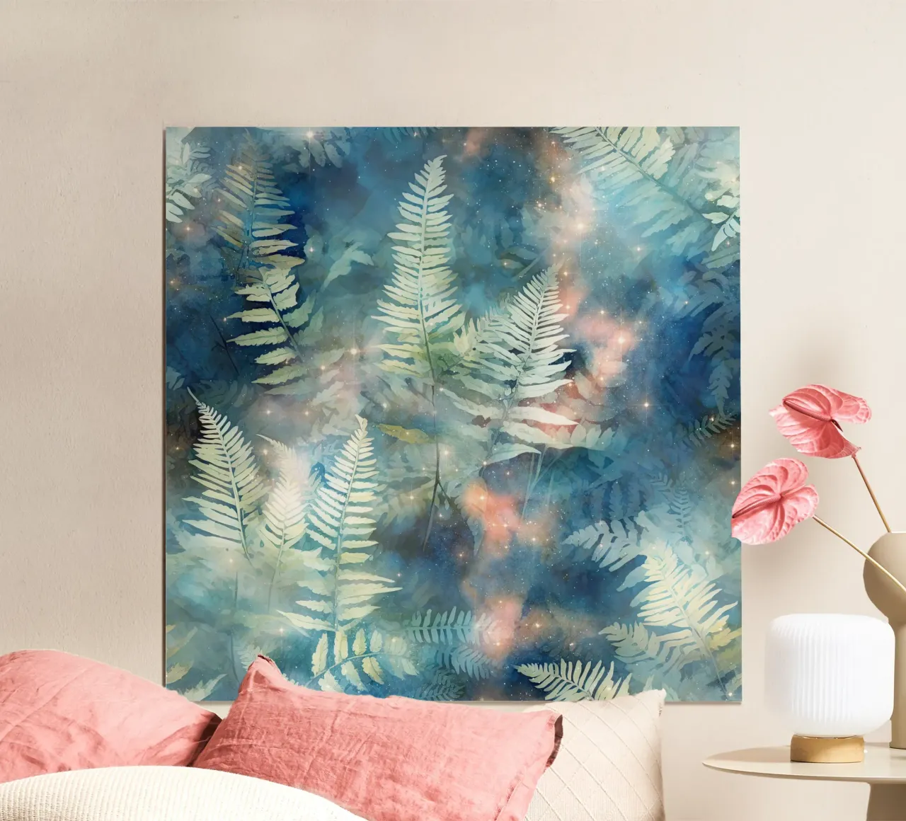 Immagine del bosco fantastico 7 poster con telaio in alluminio da Yaso Design Boho & Botanic