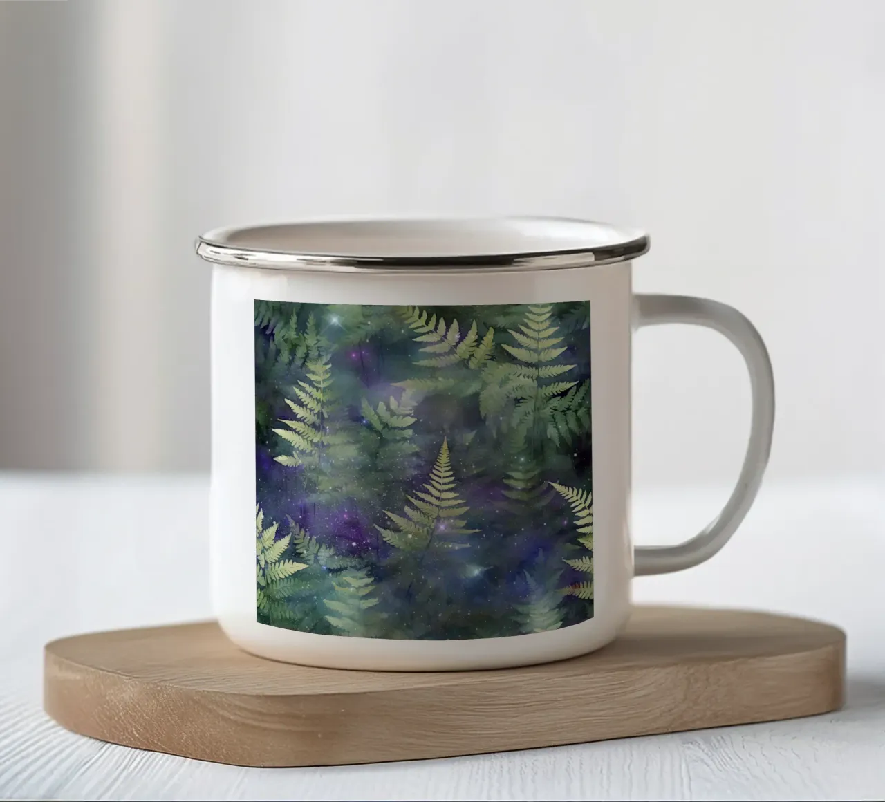 Immagine del bosco fantastico 8 tazza in smalto da Yaso Design Boho & Botanic