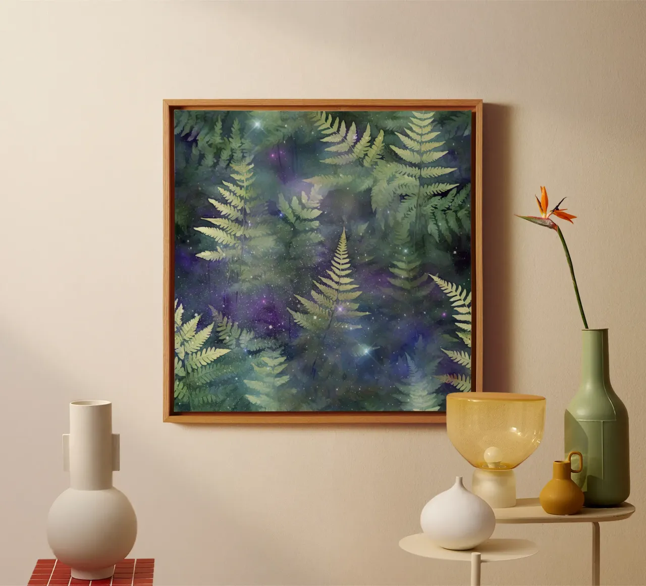 Fantasy forest picture 8 canvas with Floater frame by Yaso Design Boho & Botanic