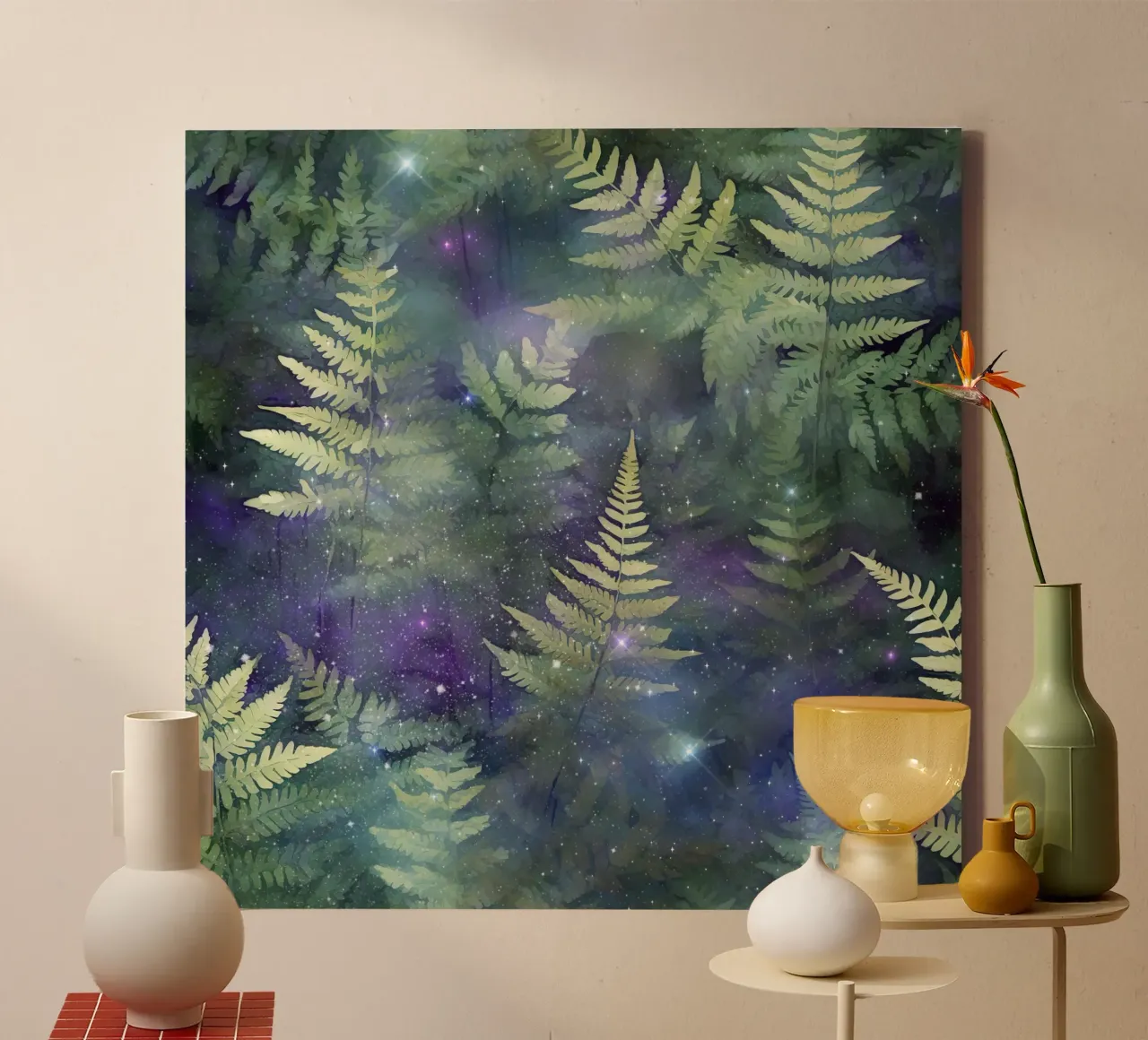 Fantasy forest picture 8 canvas with Floater frame by Yaso Design Boho & Botanic
