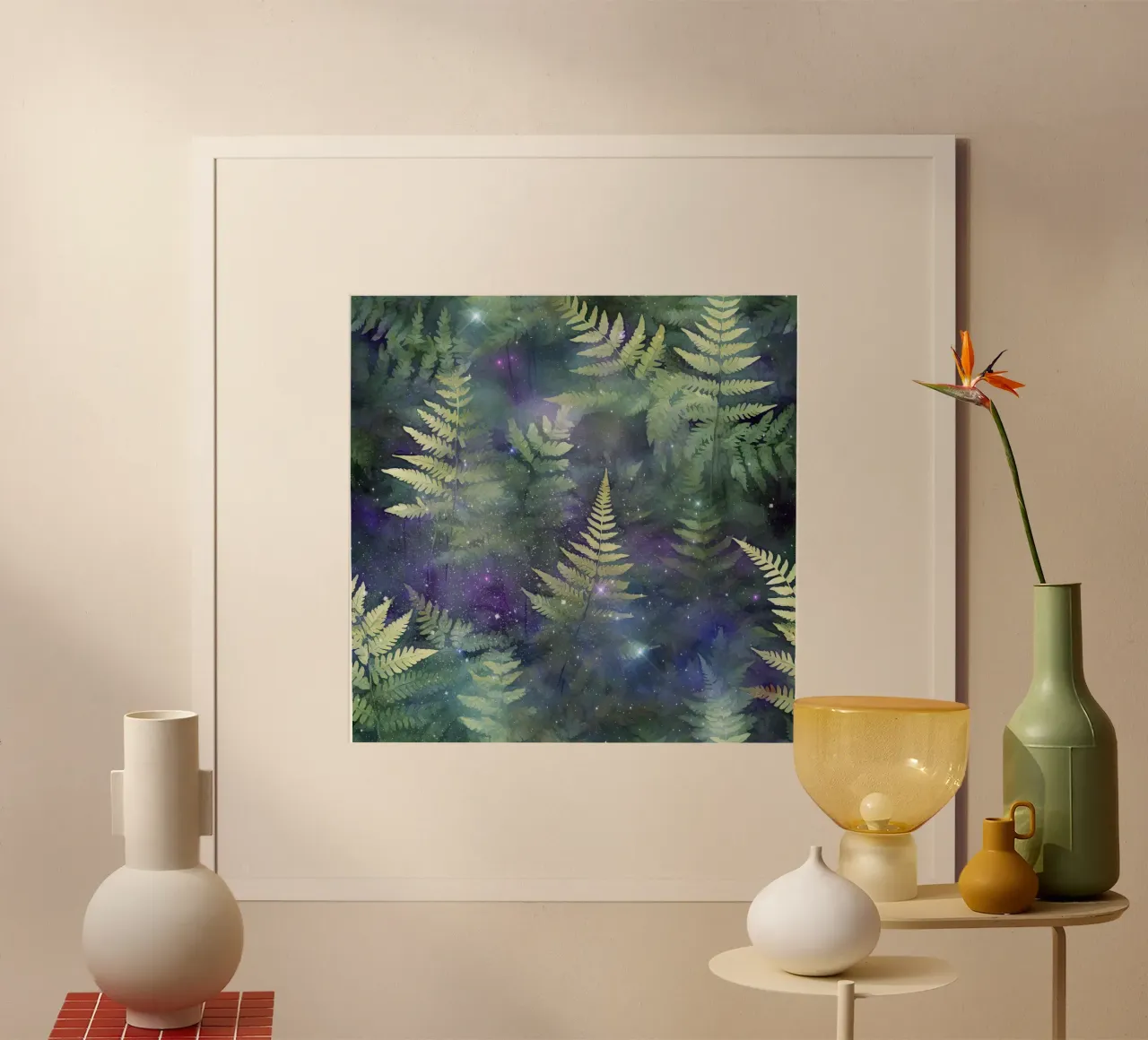 Immagine del bosco fantastico 8 poster con telaio in plastica da Yaso Design Boho & Botanic